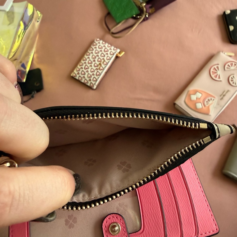 Kate Spade Black and Cream Striped Wallet - Picture 3 of 3